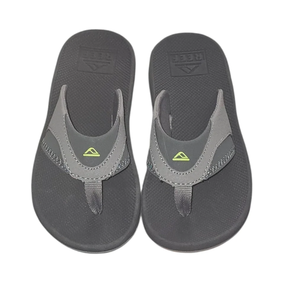Reef Kids Fanning Gray/Volt Sandals Size 13 Slip On